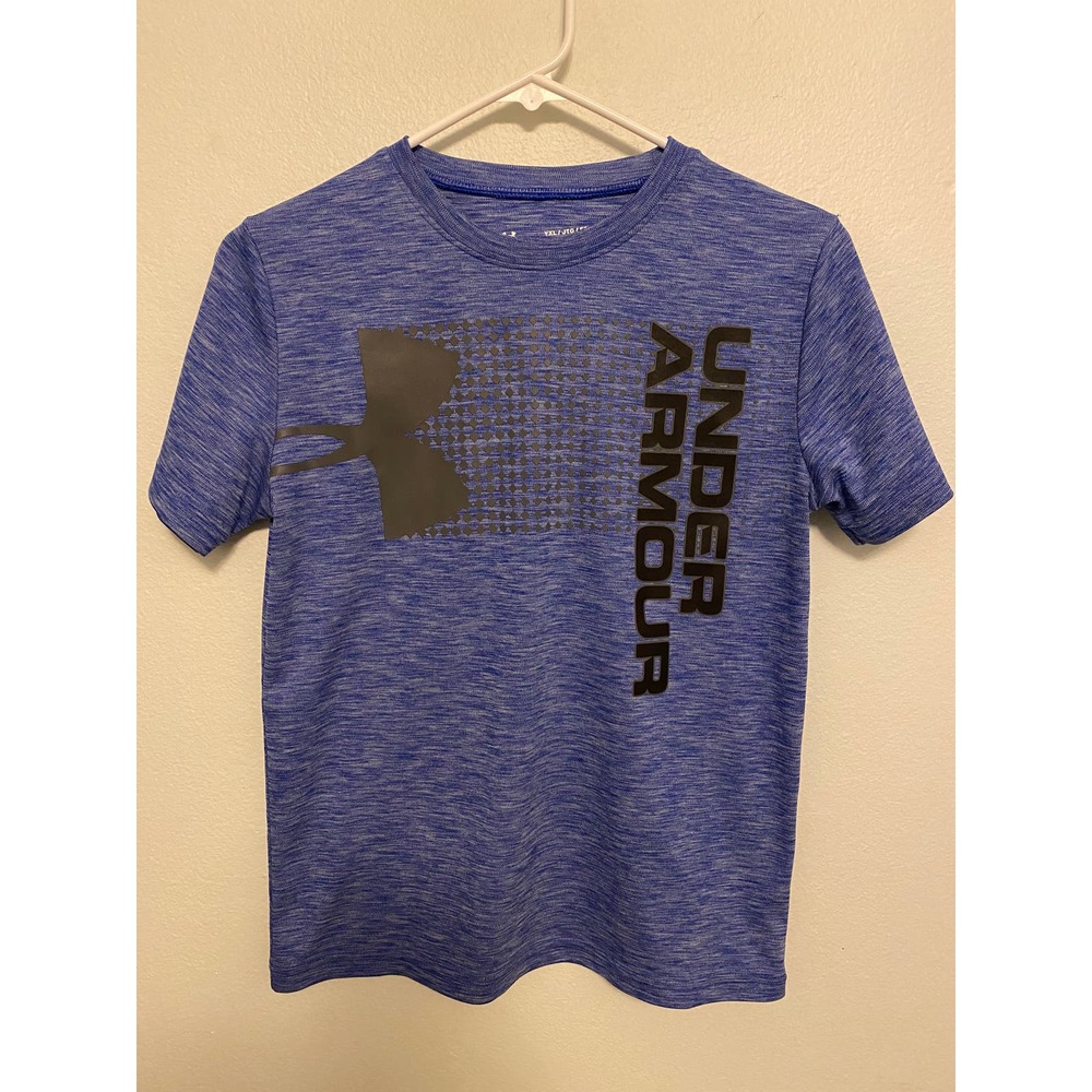 Under Armour Tech Velocity Crossfade Short Sleeve- Royal/Black YXL